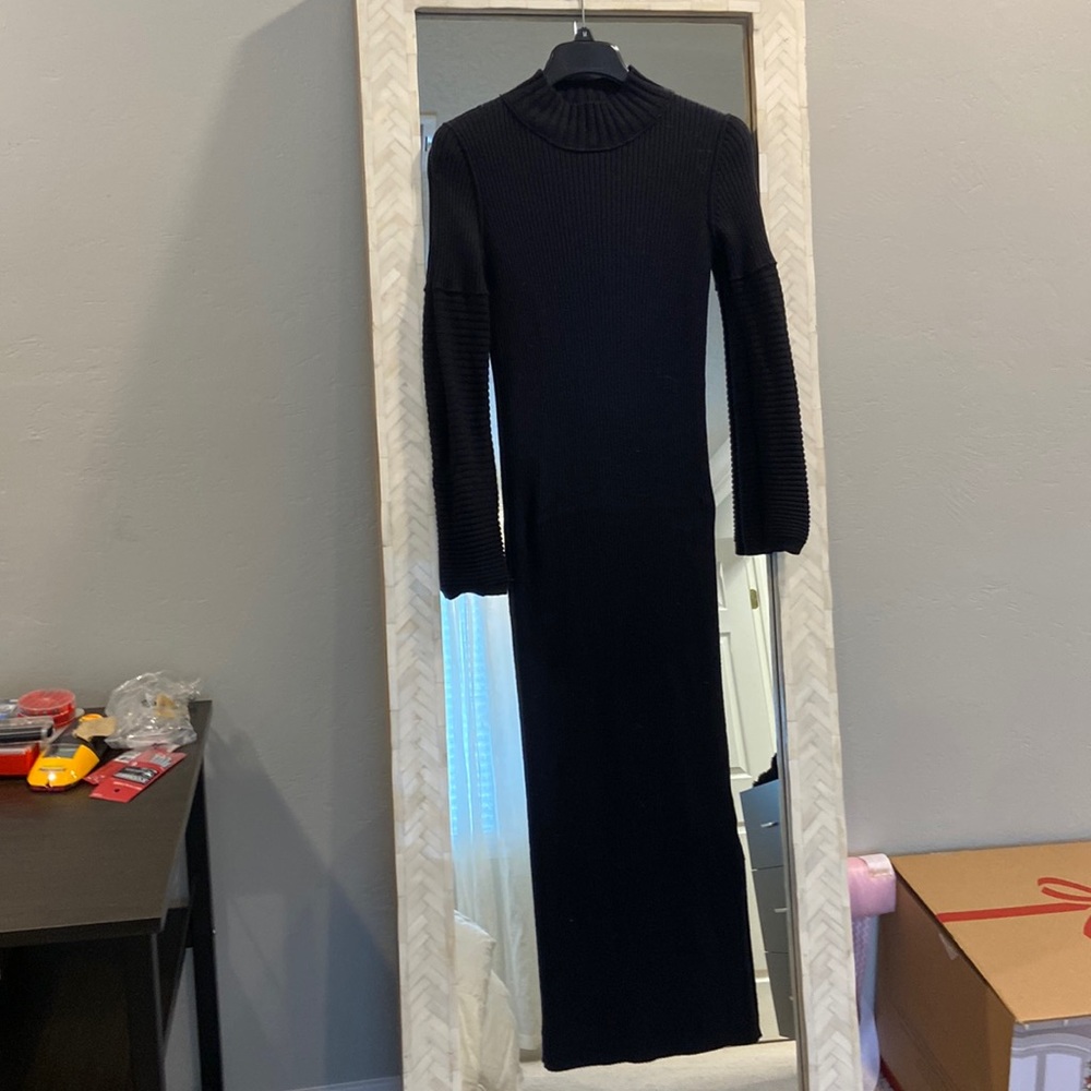 Long sleeve black dress